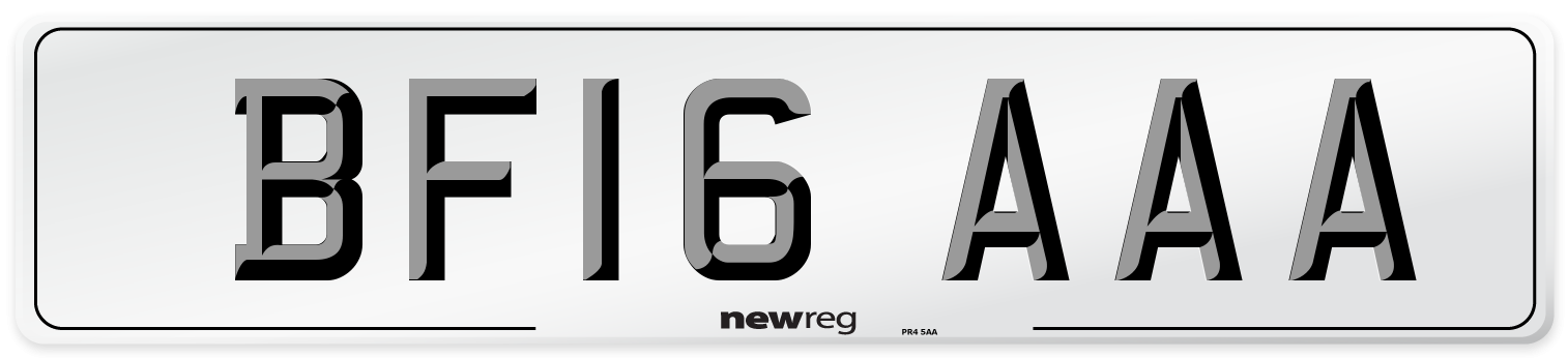 BF16 AAA Number Plate from New Reg